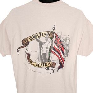 Hawaii T Shirt Mens Size Large Pink King Kamehameha The Great Hawaiian Island